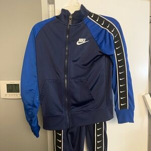 Nike Kids Navy and Blue Track Set